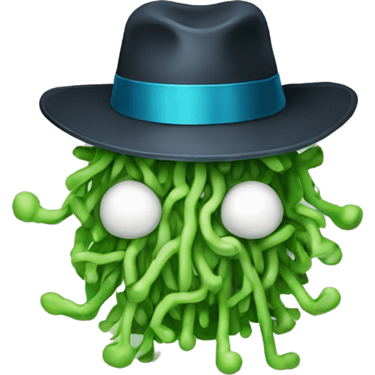 bacteria in hat emoji