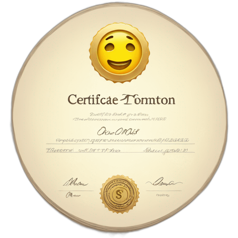 certificate instagram emoji