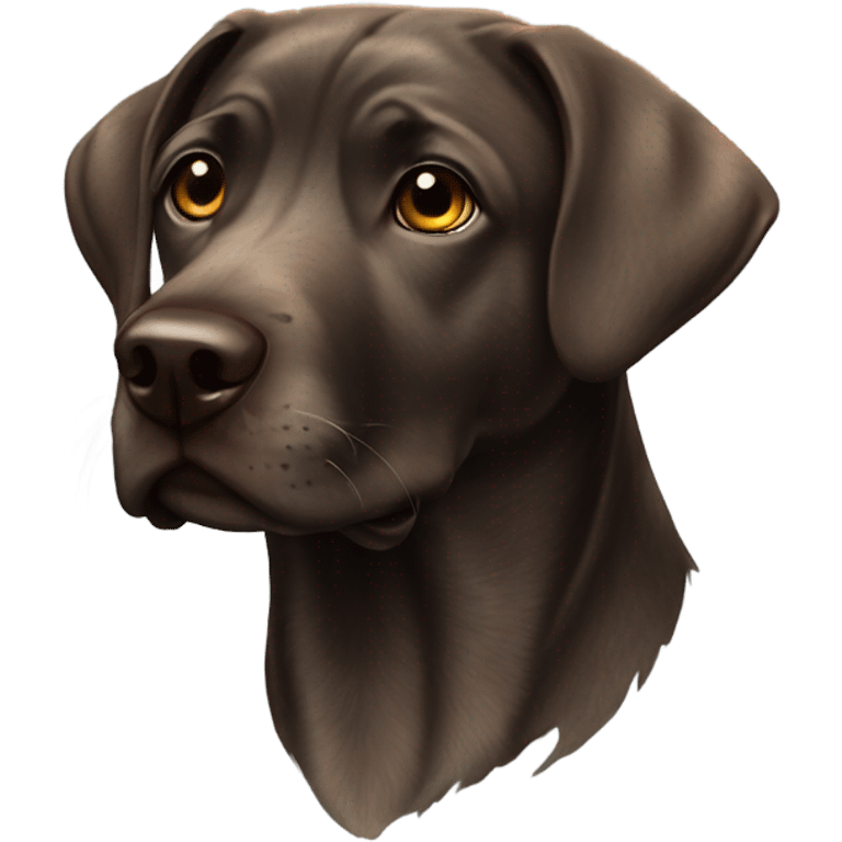 Brindle young lab dog head emoji