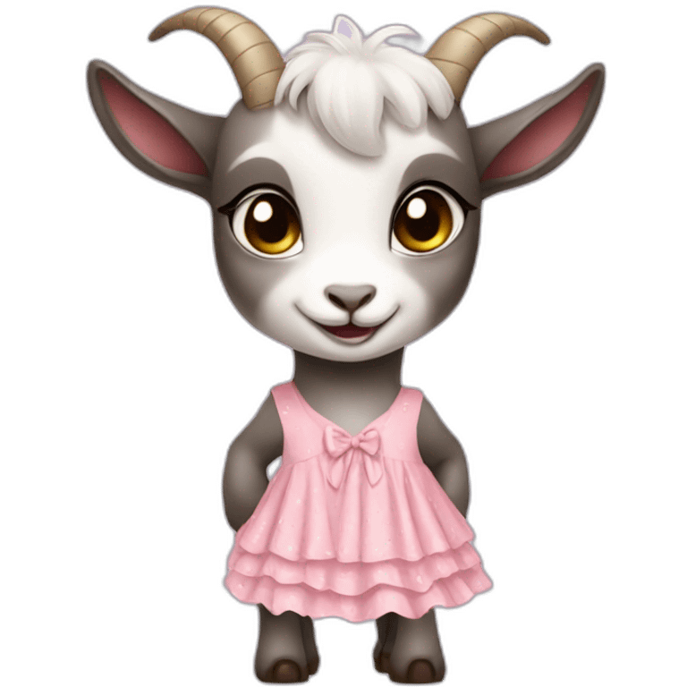 Baby goat wearing a dress  emoji