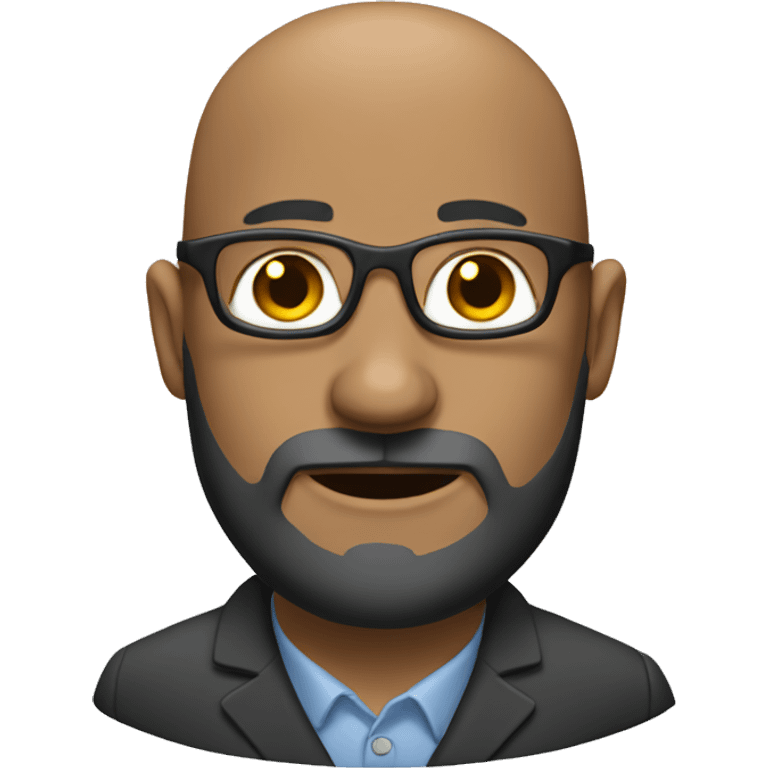 Bald accountant with beard  emoji