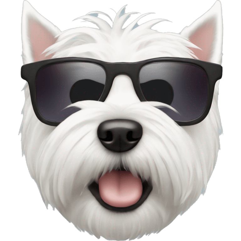 West highland white terrier with sunglasses  emoji