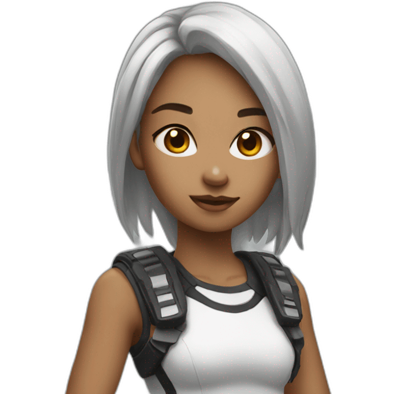 A white gamer girl emoji