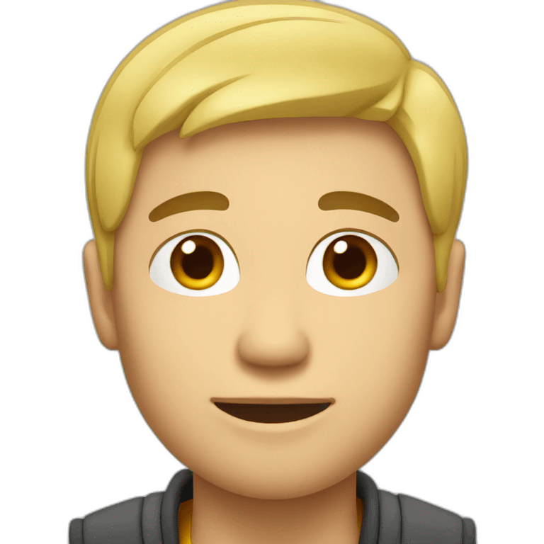 Blonde asian guy emoji