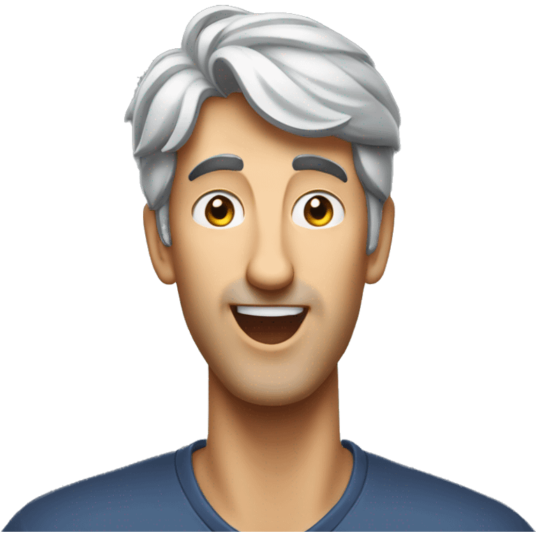 craig federighi looking up to the right, screaming emoji