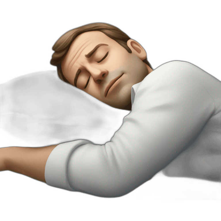 macron sleeping emoji