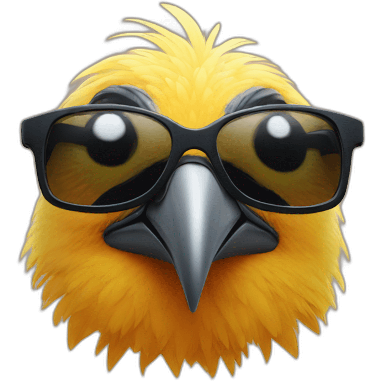 Bird with sunglasses emoji