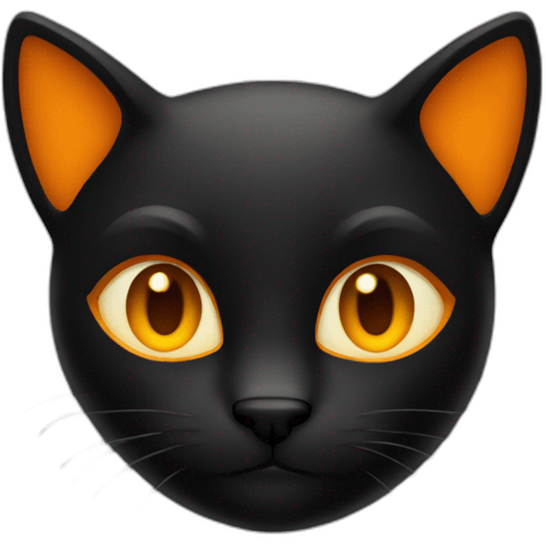 Chat noir orange emoji