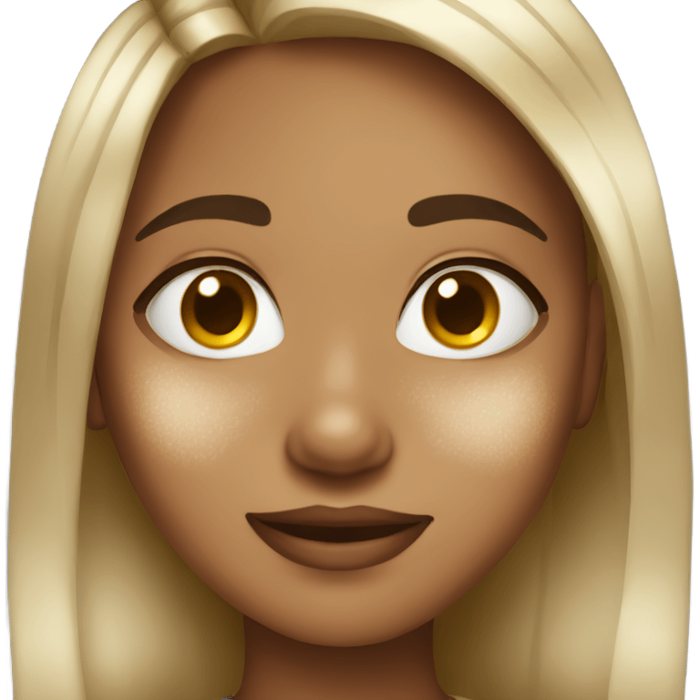 Girl with hyperpigmentation  emoji