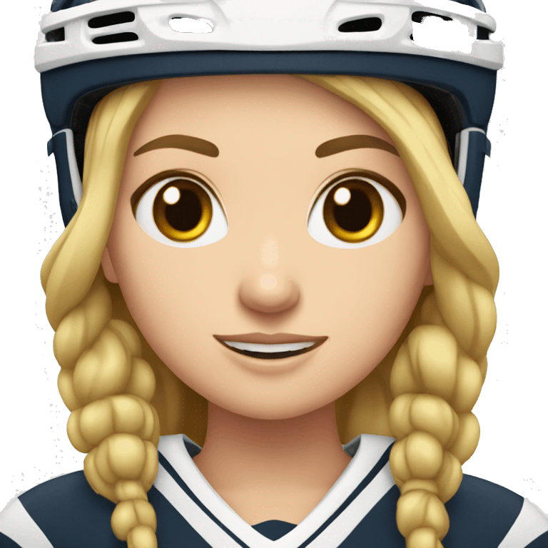 white Girl ice hockey player  emoji