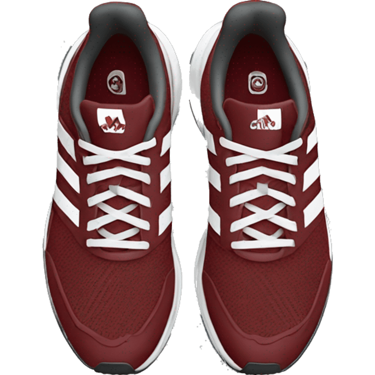 adidas dark red running shoes emoji