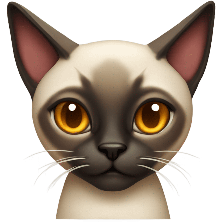 Siamese cat with devil horns emoji