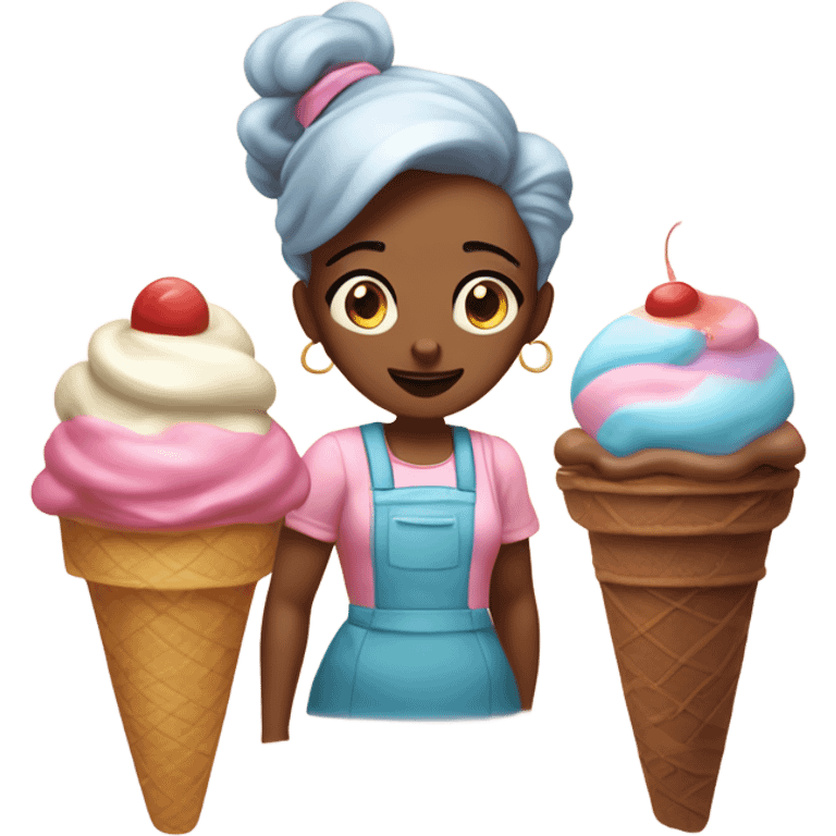 a seemingly cute, yet anxious woman who owns an ice cream parlor, being the local candy maker of her town. She is the protagonist of Sugary Spire. It's all a facade to her more abrasive and envious personality. emoji