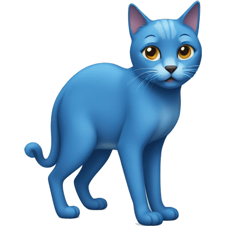 Blue cat emoji