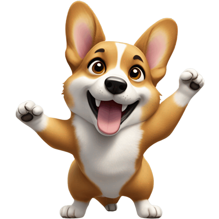 Corgi clapping paws emoji