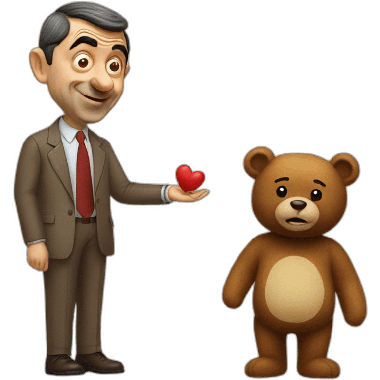 mr bean and teddy bear emoji