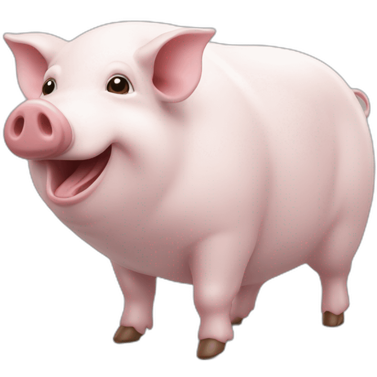 Une cochon qui fait de patin à glace  emoji