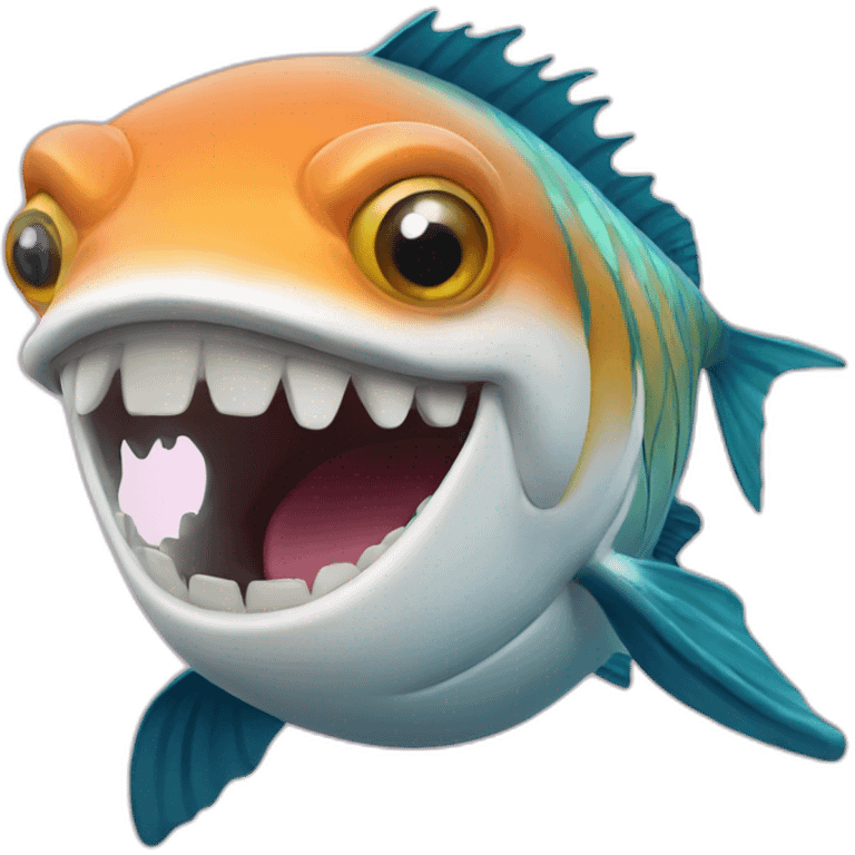 Laughing fish emoji