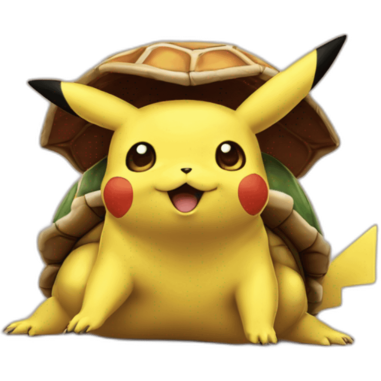 pikachu sur tortue emoji