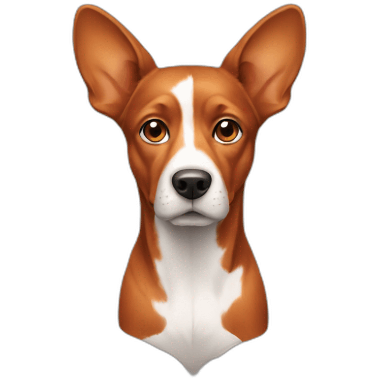 a red-haired dog with erect ears emoji