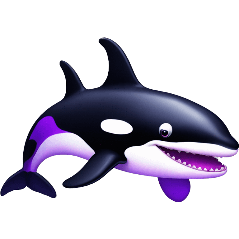 Pink and purple killer whale  emoji