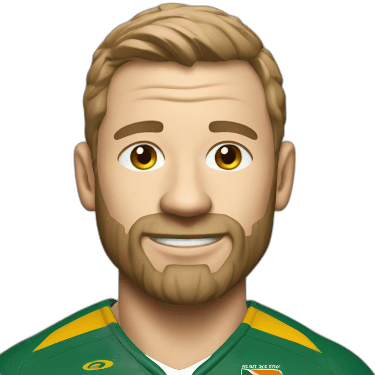 Dennis bergcamp in south african rugby kit emoji