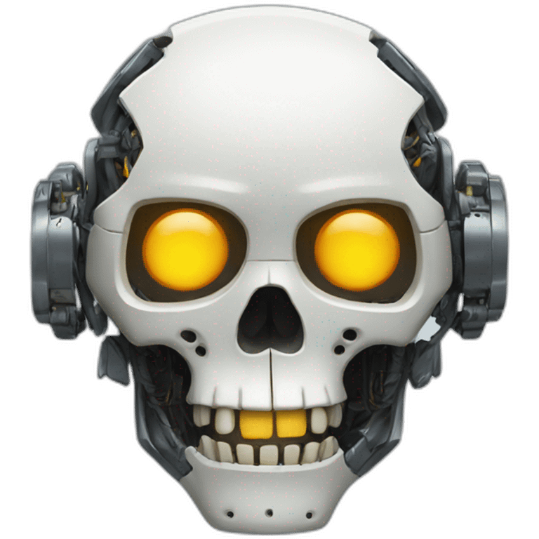 robotic skull emoji