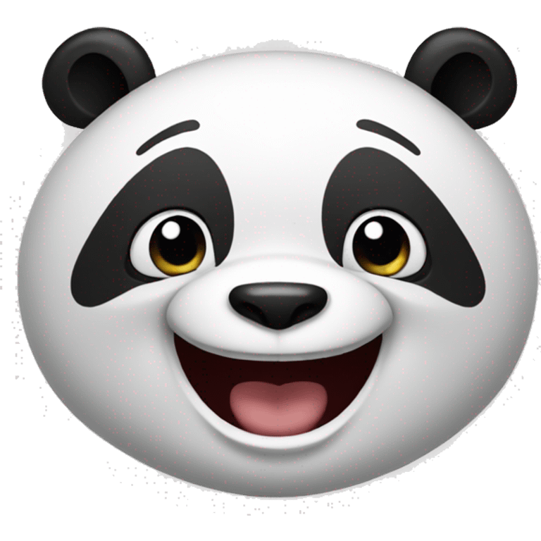 Laughing panda bear emoji