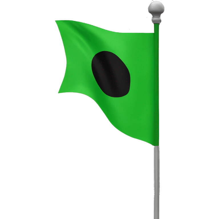 Green flag black and white emoji