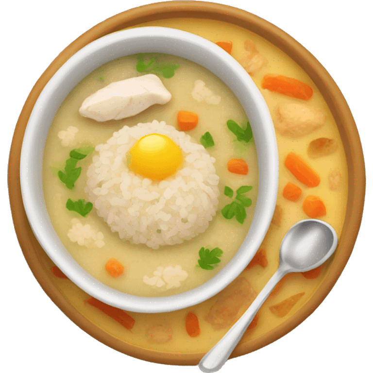 chicken and rice soup emoji