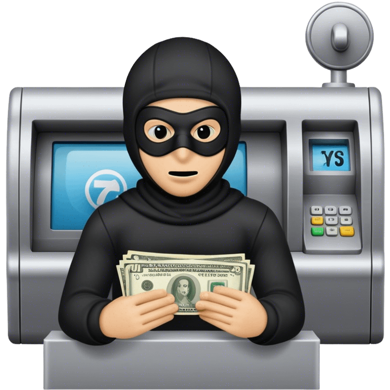 robbing a bank emoji