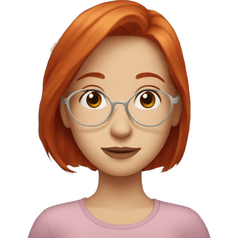 Red-haired girl with tea emoji