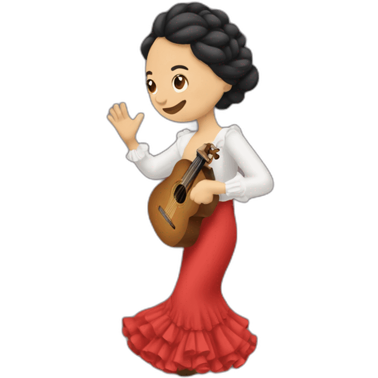 Cuadro flamenco emoji