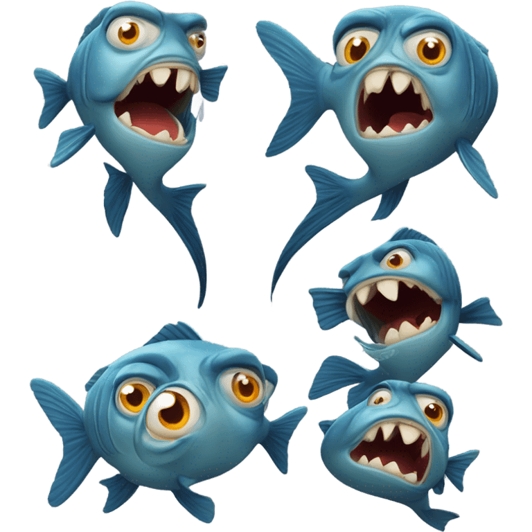 Mean fish emoji