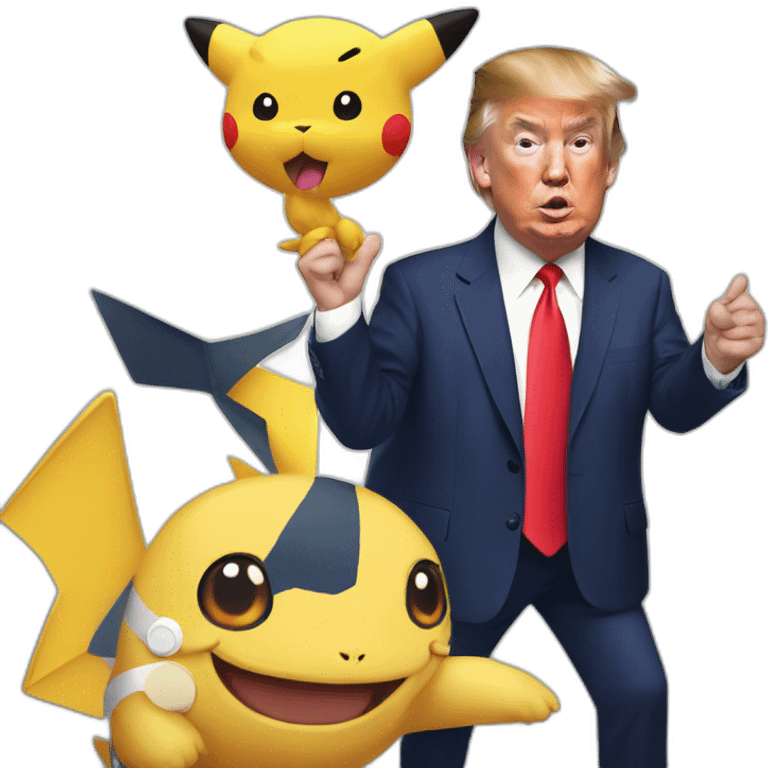 trump and pokemon emoji