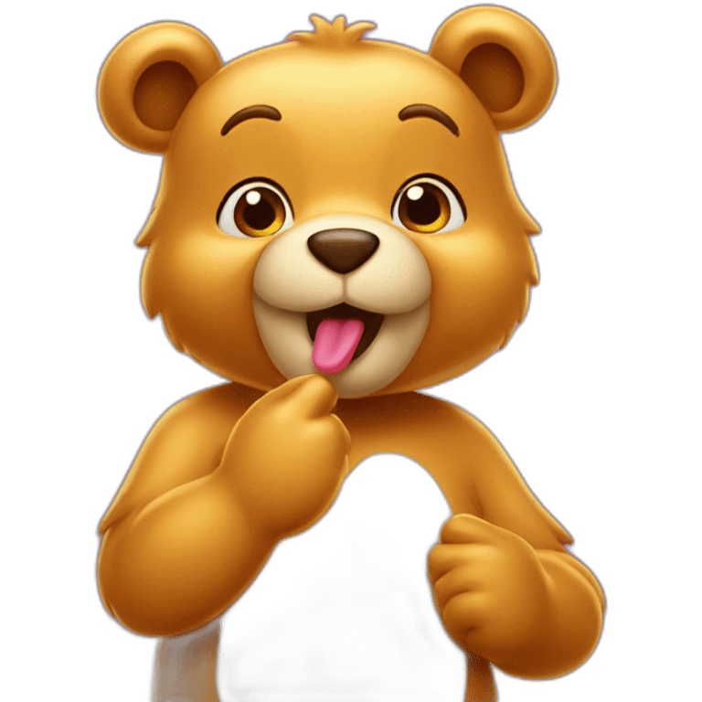 Honey bear blowing kisses emoji