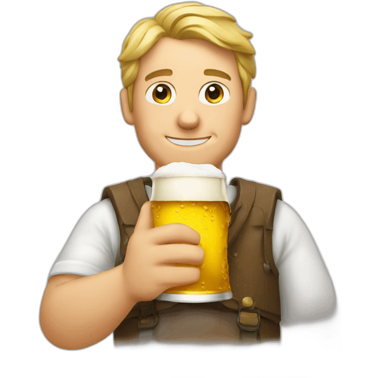 A swiss person drinking beer emoji