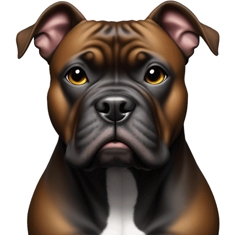 99% Black American Bully front  emoji