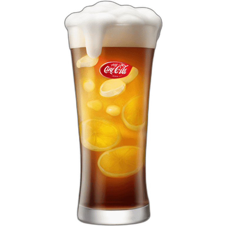 fernet coca-cola highball glass foamy emoji