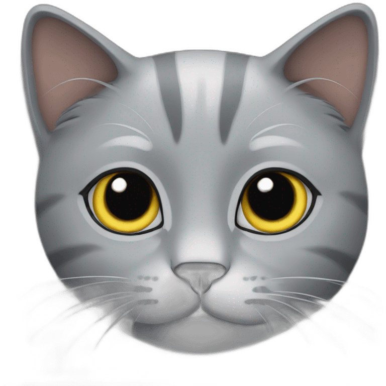 Grey cat emoji