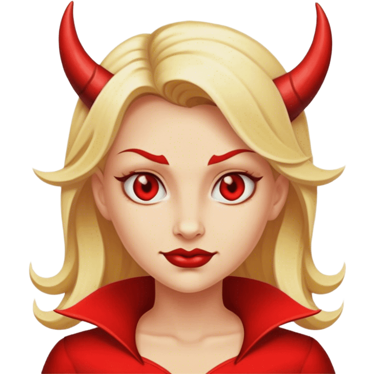 Blonde Lady devil  emoji