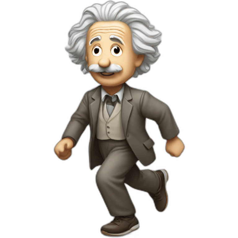 Albert Einstein running out of ideas emoji