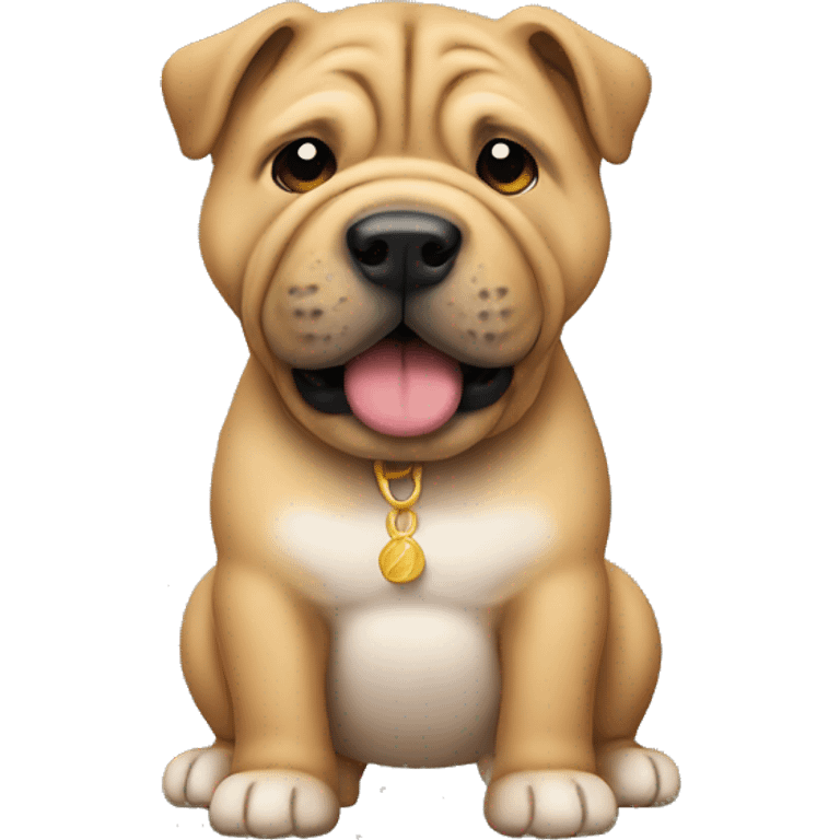 sharpei with gong emoji