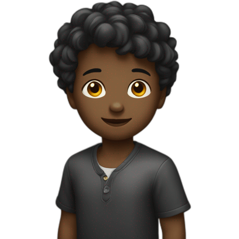 Petit garçon noir emoji