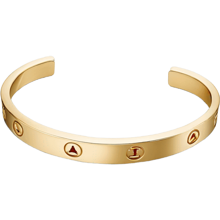 cartier love bracelet gold emoji