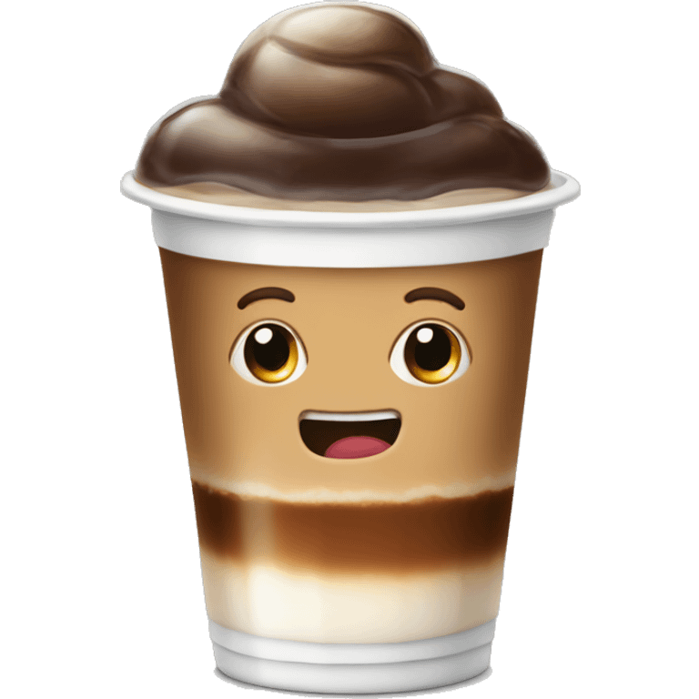 Bubble cold coffee emoji