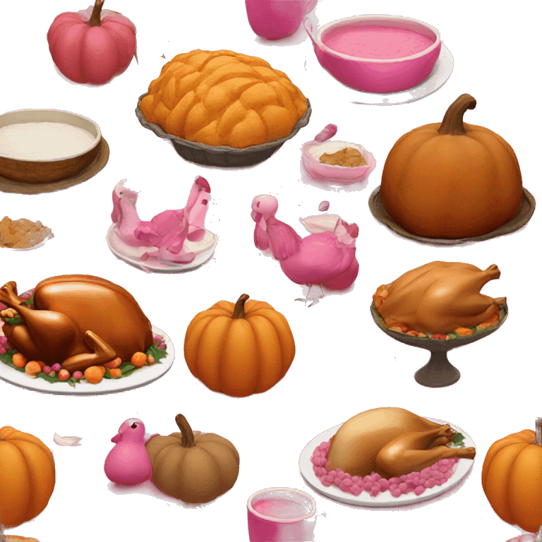 Pink thanksgiving  emoji