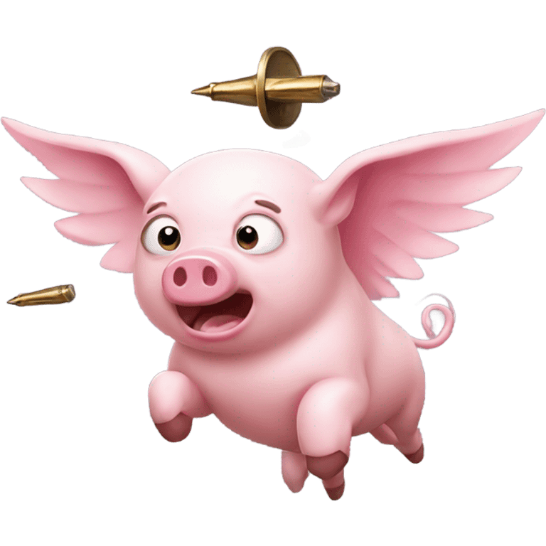 flying pig shooting rpg  emoji