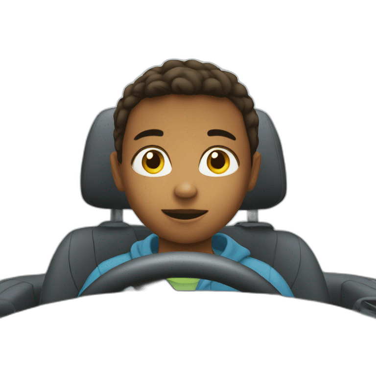 child in car emoji