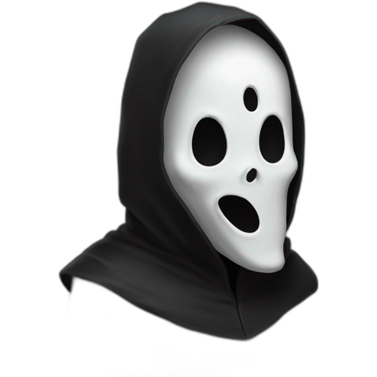 Ghost face maniac Black cloak white mask film scream scream maniac emoji